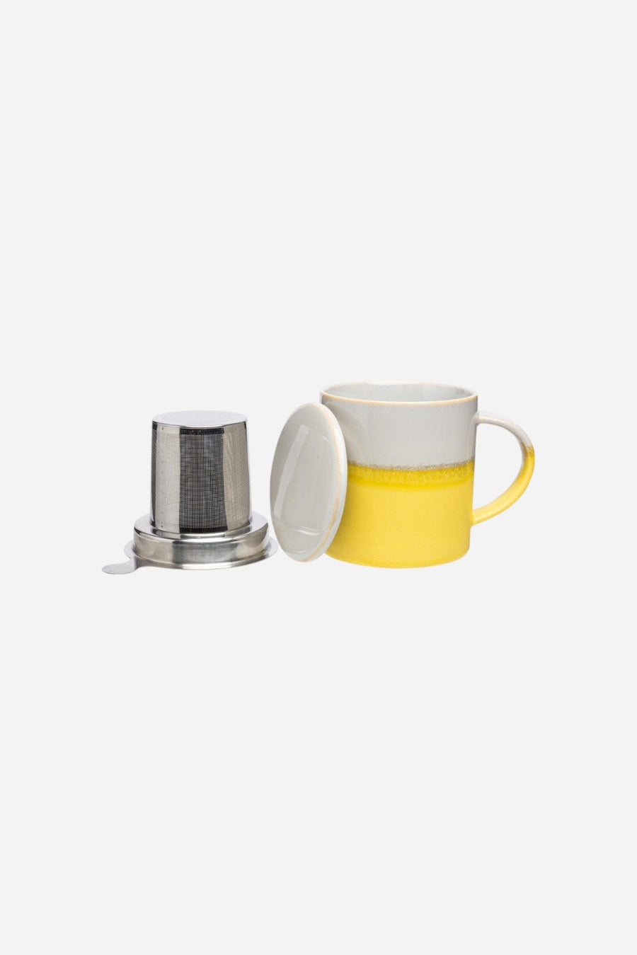 Tranquillo Cup with Tea Strainer in Yellow – back view