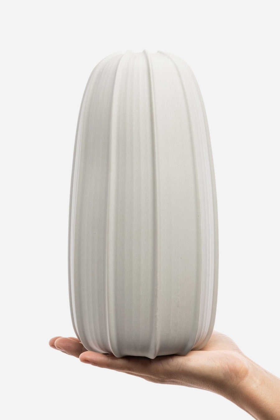 Tranquillo Tall Vase Gentle Breeze Light Grey – back view