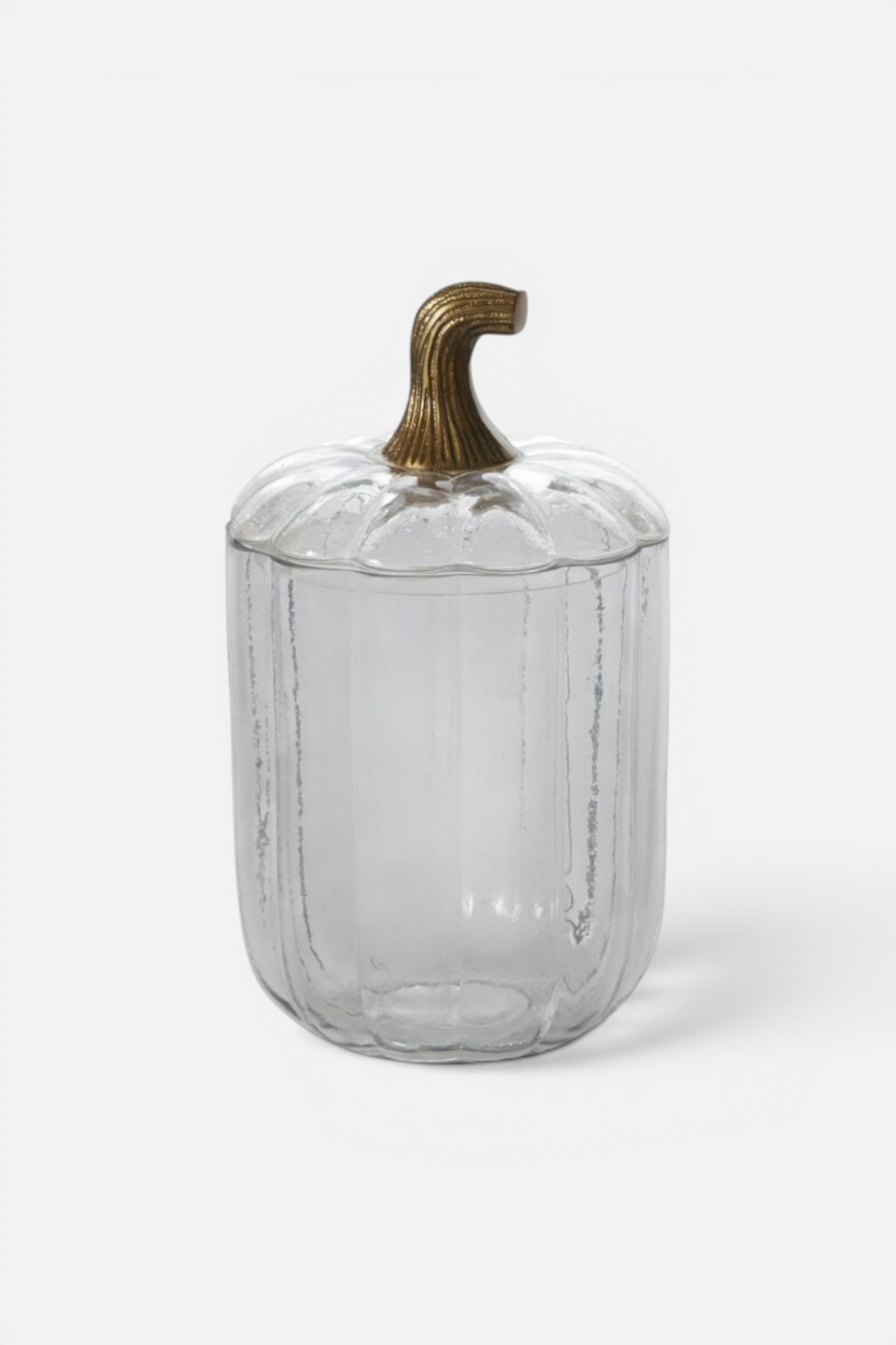 Translucent Glass Pumpkin Terrarium, Small – front view