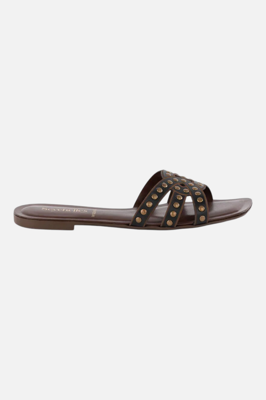 Seychelles Treasure Studded Slide Sandal in Black