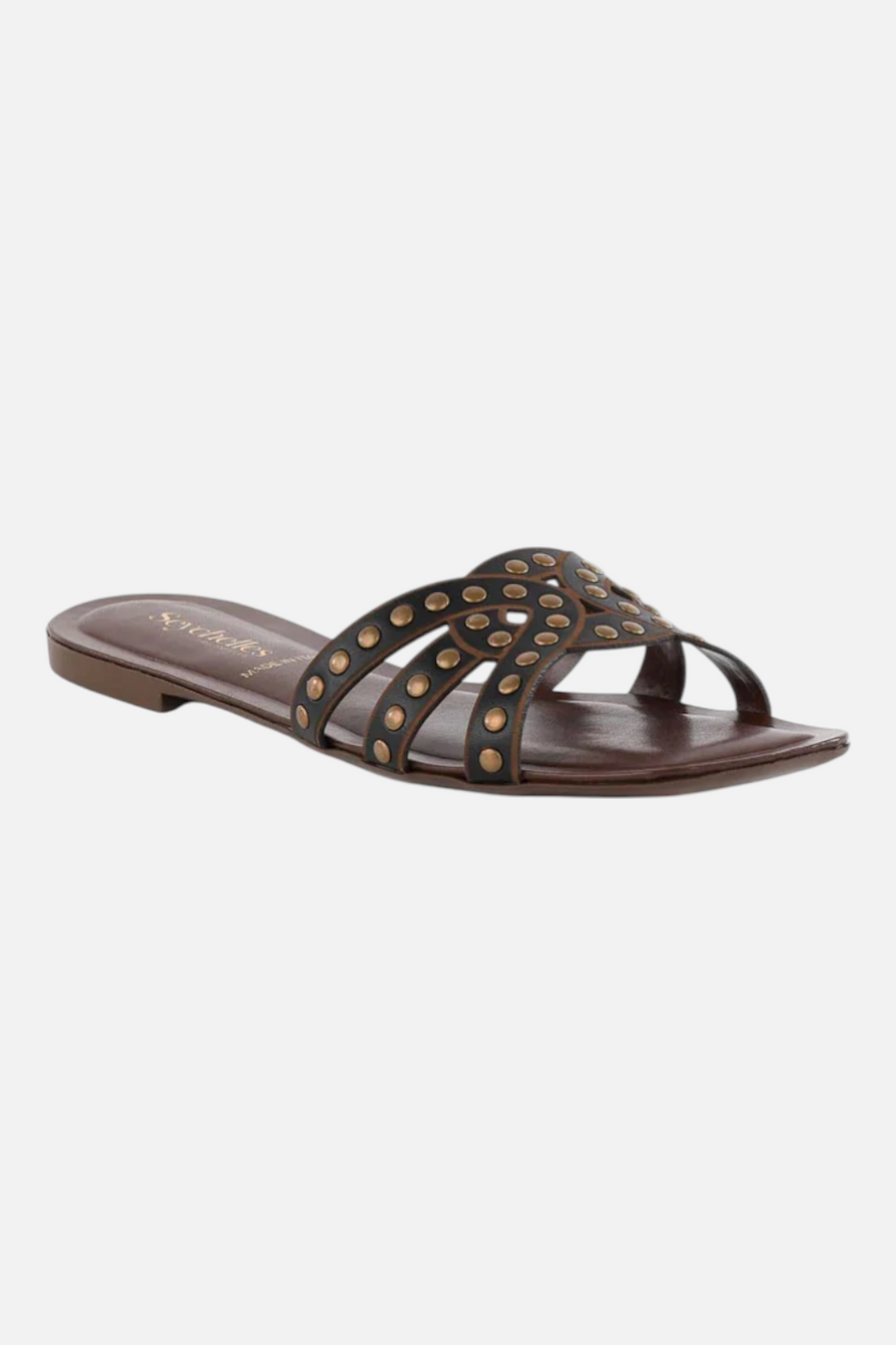 Seychelles Treasure Studded Slide Sandal in Black