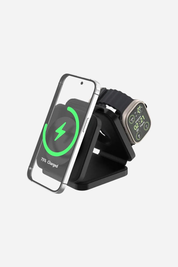 Tri Fold Charging Station with USB C Adapter