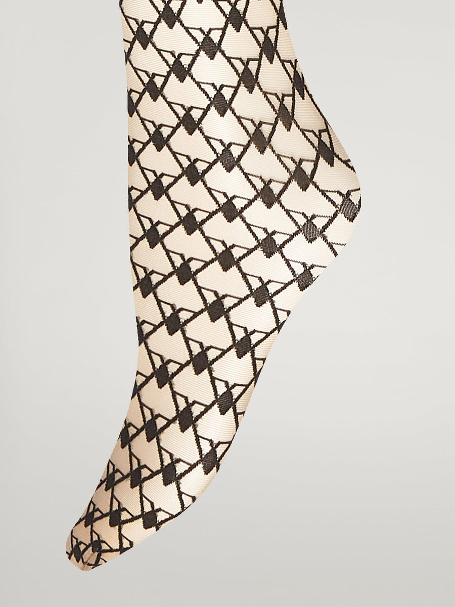Triangle Tights in Fairly Light/Black – flat lay