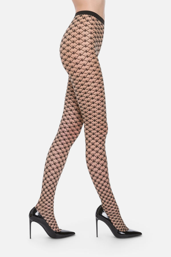Triangle Tights in Fairly Light/Black