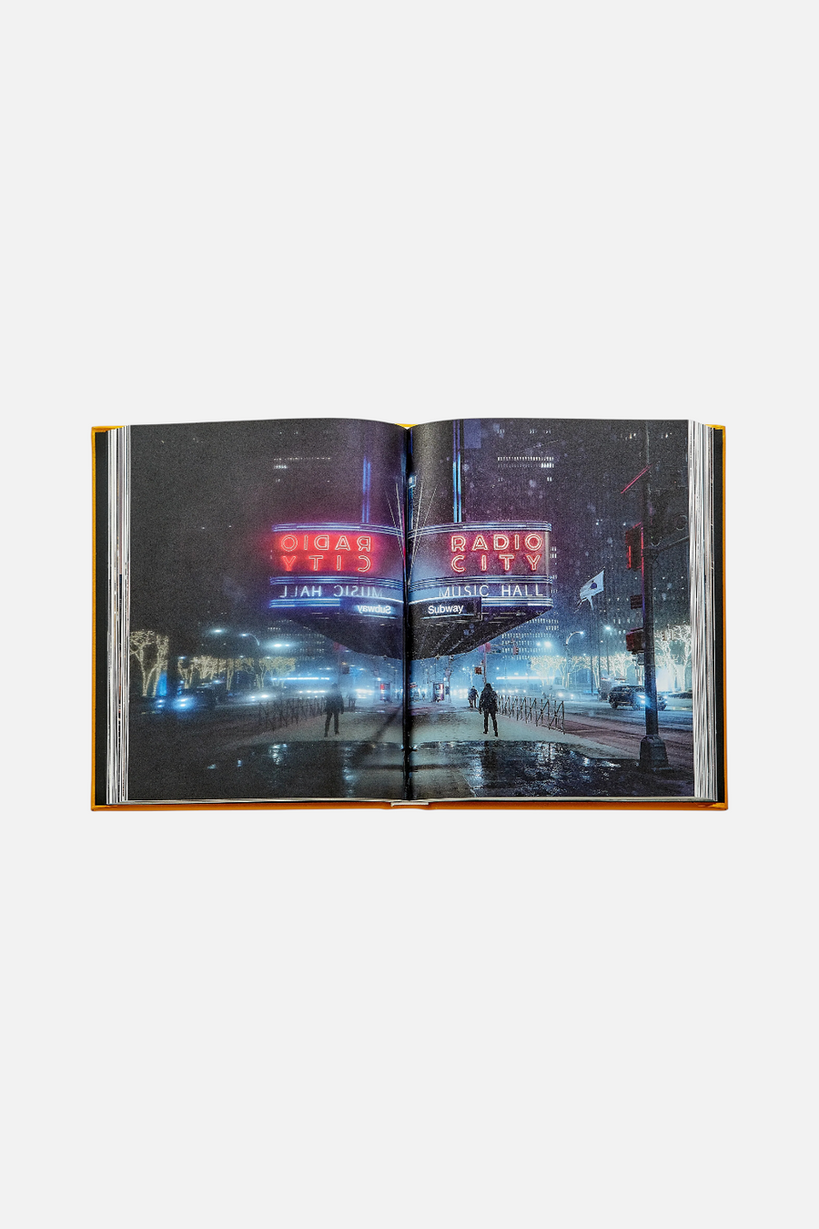 Trope New York Yellow Leather Print Book – back view