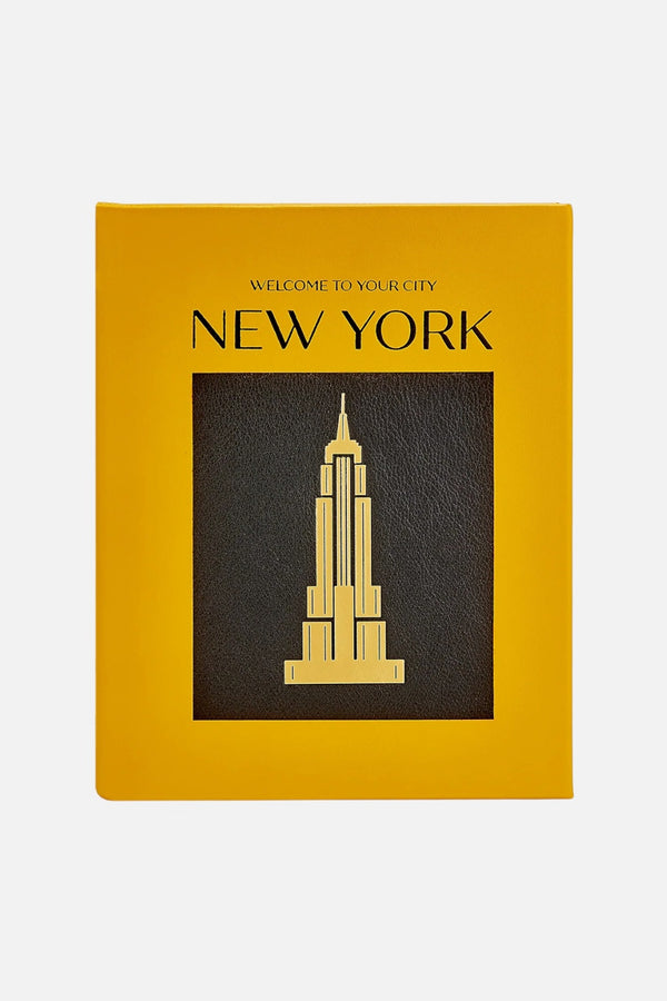 Trope New York Yellow Leather Print Book