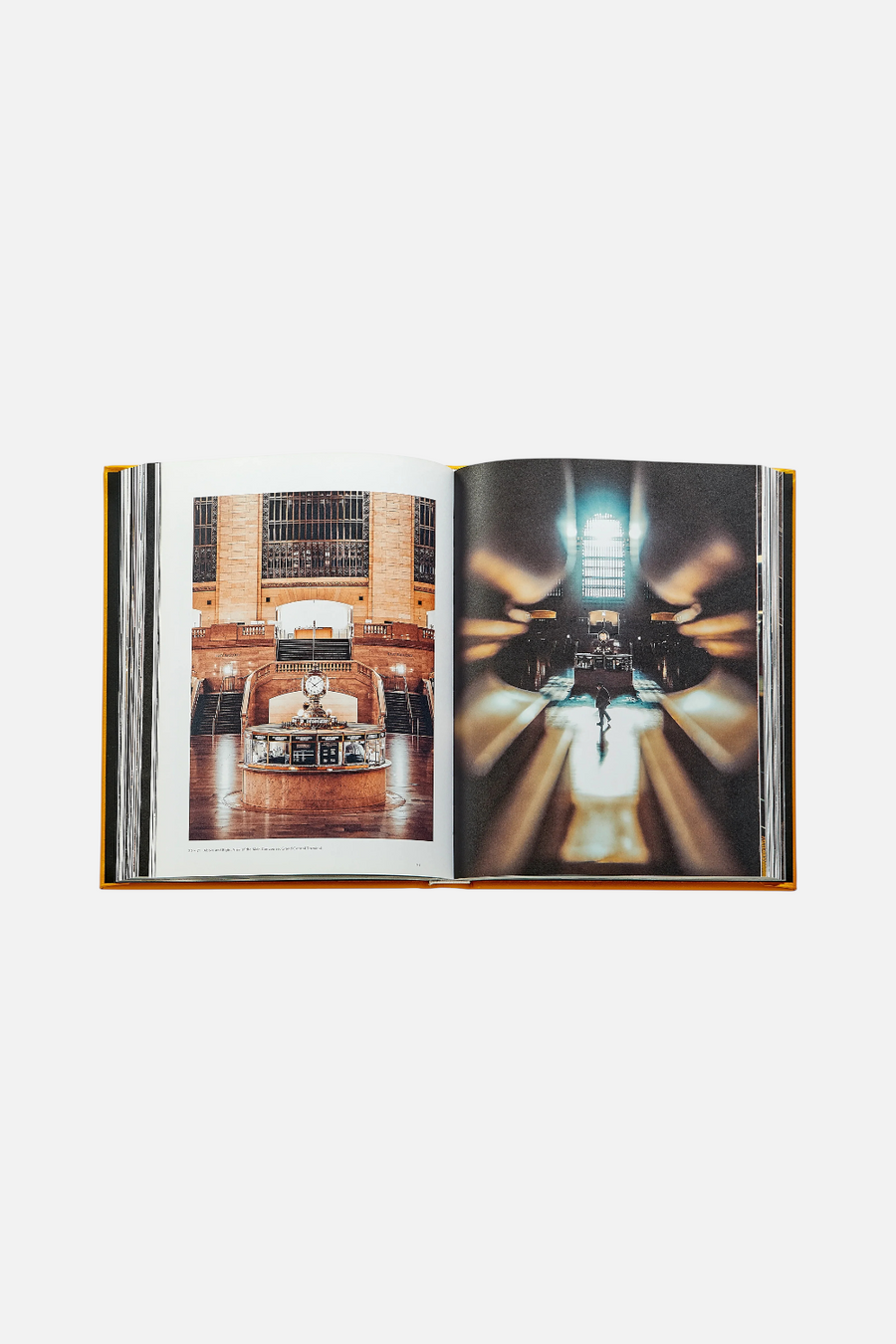 Trope New York Yellow Leather Print Book – side view