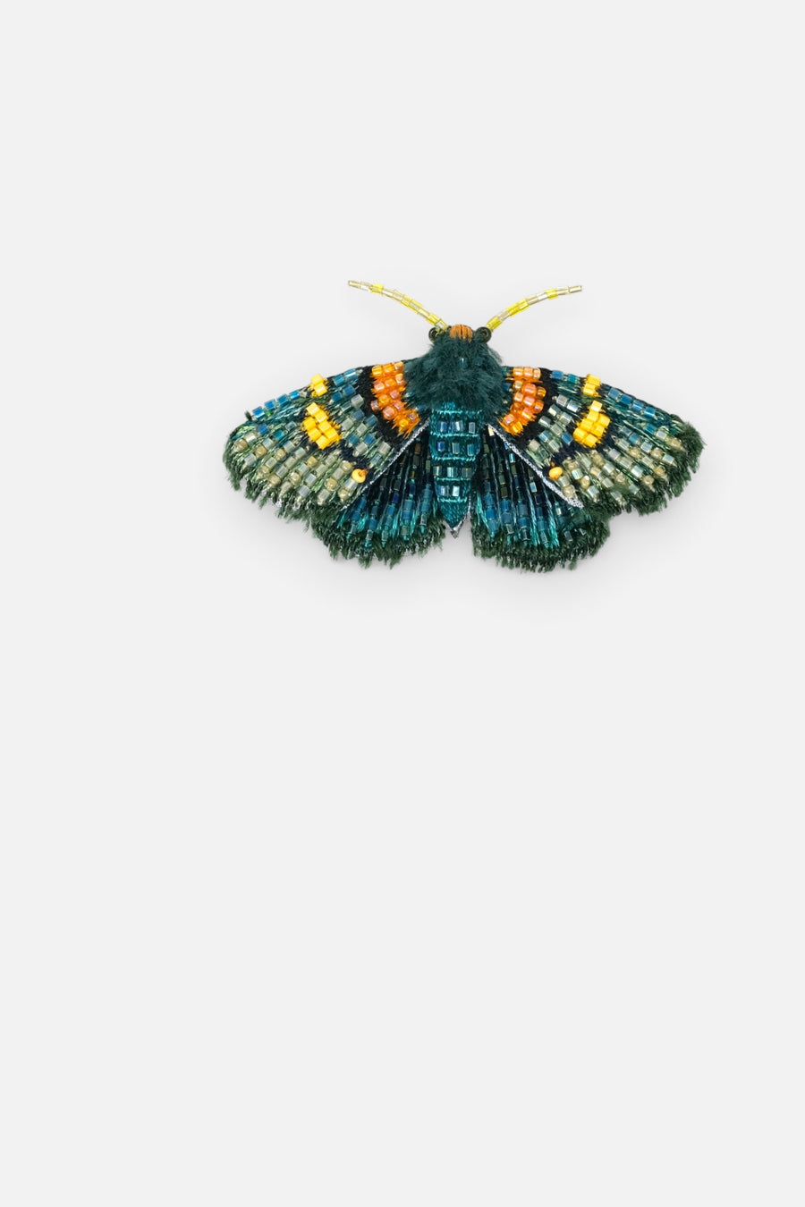 Trovelore Africa Peach Moth Brooch Pin – back view