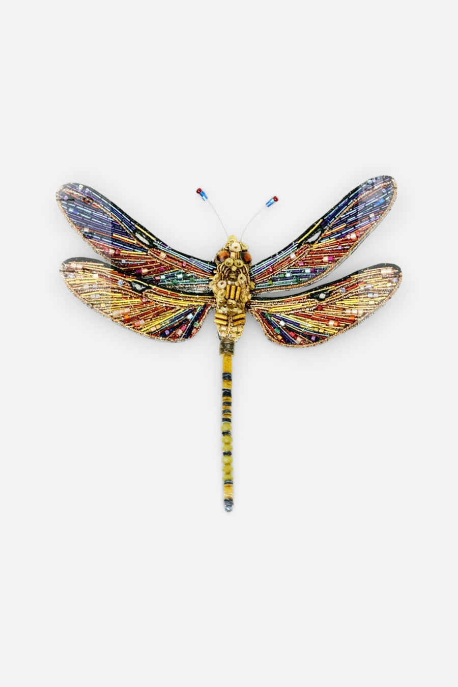 Trovelore Brown Hawker Dragonfly Brooch Pin – back view