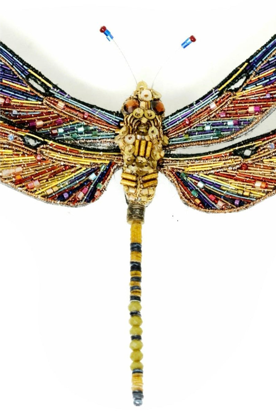 Trovelore Brown Hawker Dragonfly Brooch Pin – back view