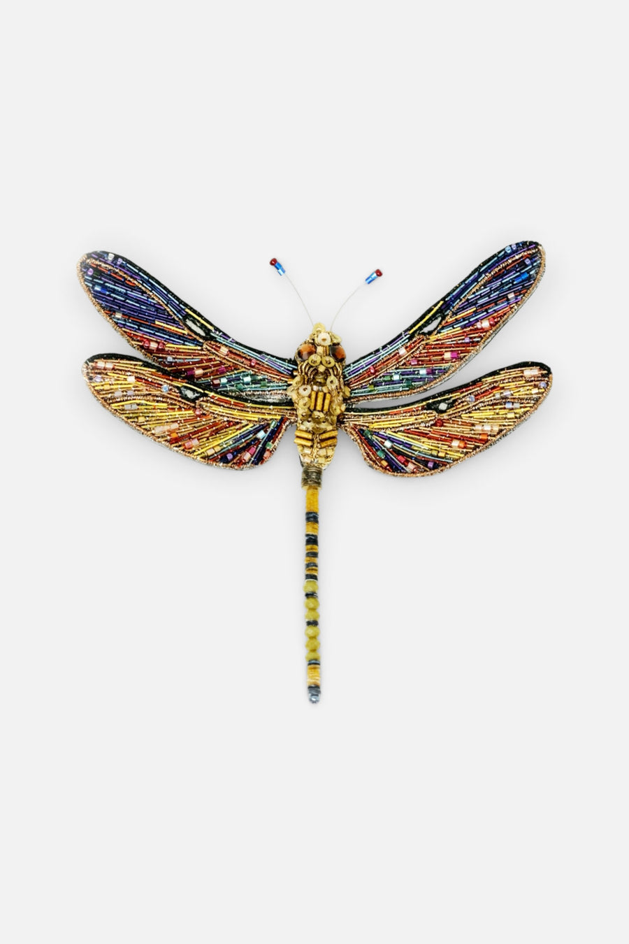 Trovelore Brown Hawker Dragonfly Brooch Pin – front view