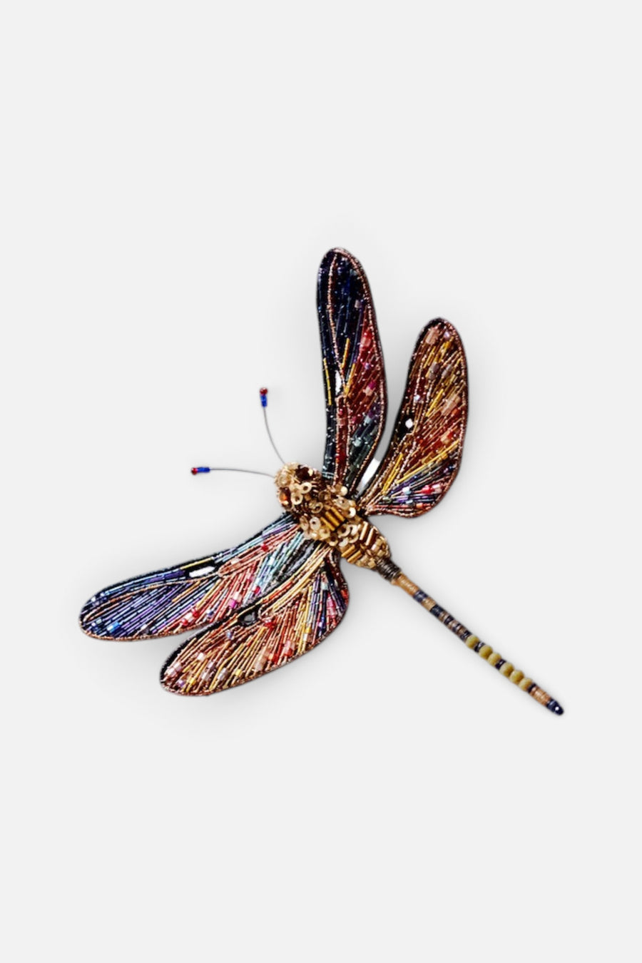 Trovelore Brown Hawker Dragonfly Brooch Pin – side view