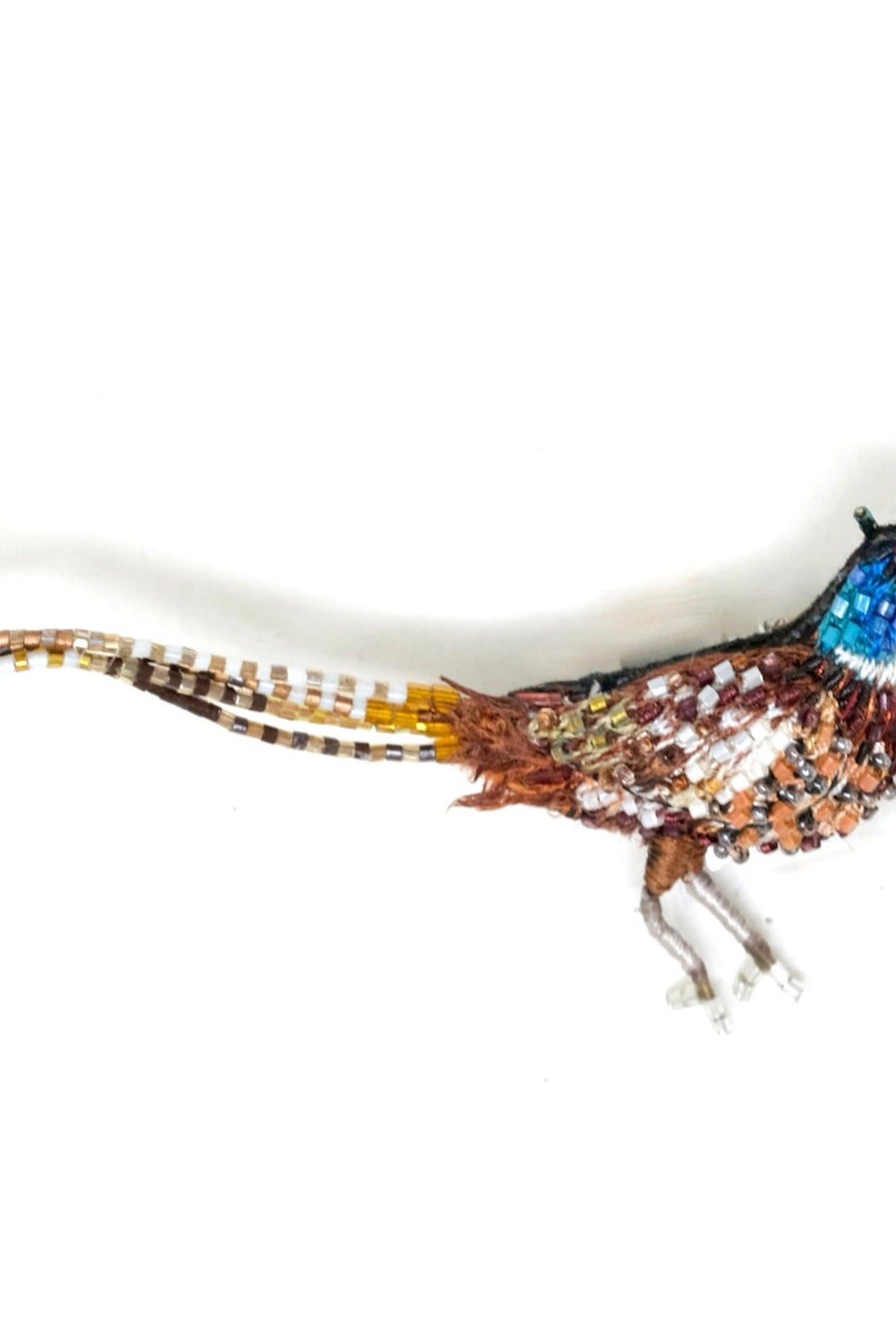 Trovelore Common Pheasant Brooch Pin – back view