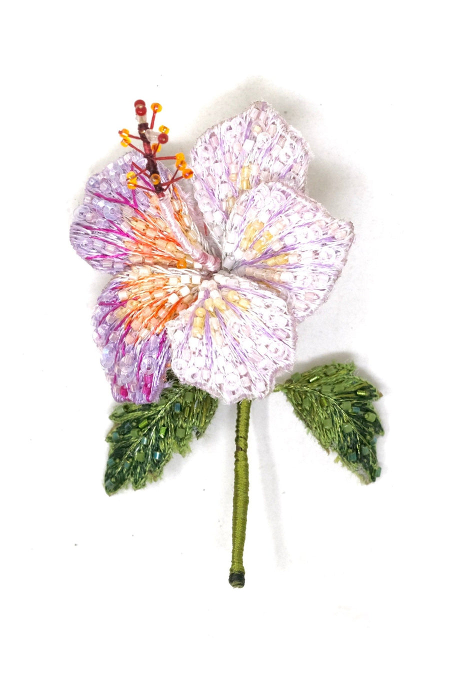 Trovelore La France Hibiscus Brooch Pin – back view