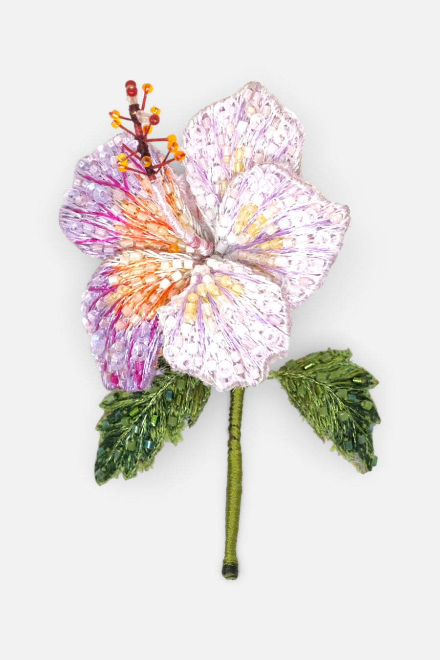 Trovelore La France Hibiscus Brooch Pin – front view