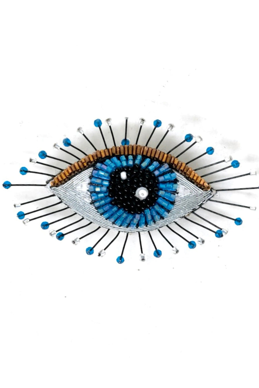 Trovelore Lapis Eye Brooch Pin – back view
