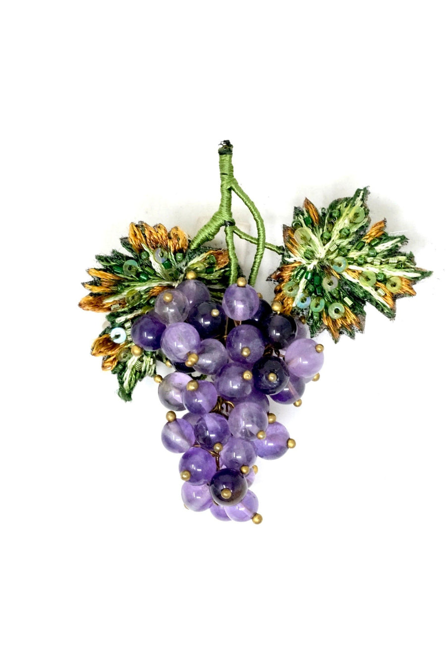 Trovelore Malbec Grapes Brooch Pin – back view