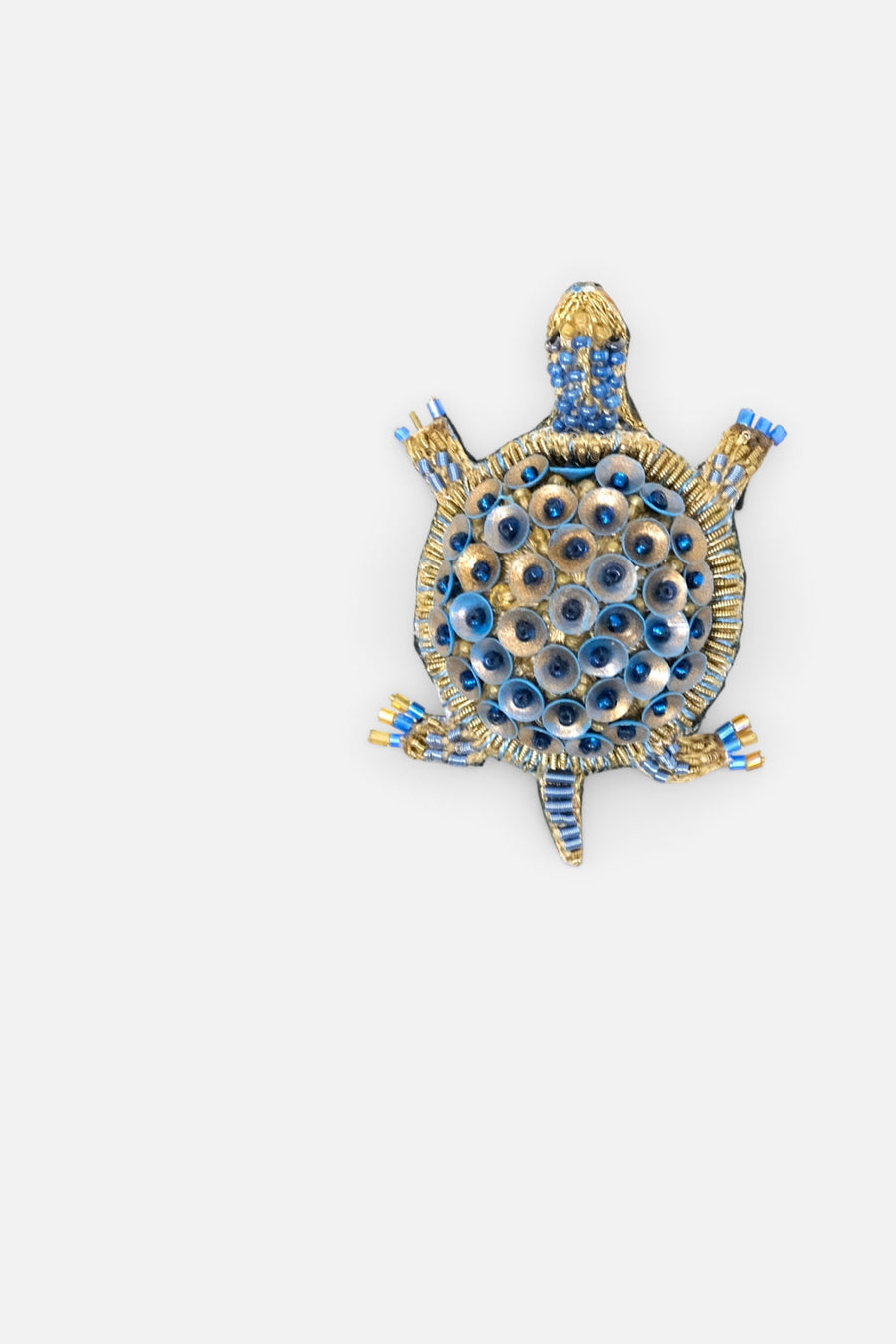 Trovelore Pond Turtle Brooch Pin – back view