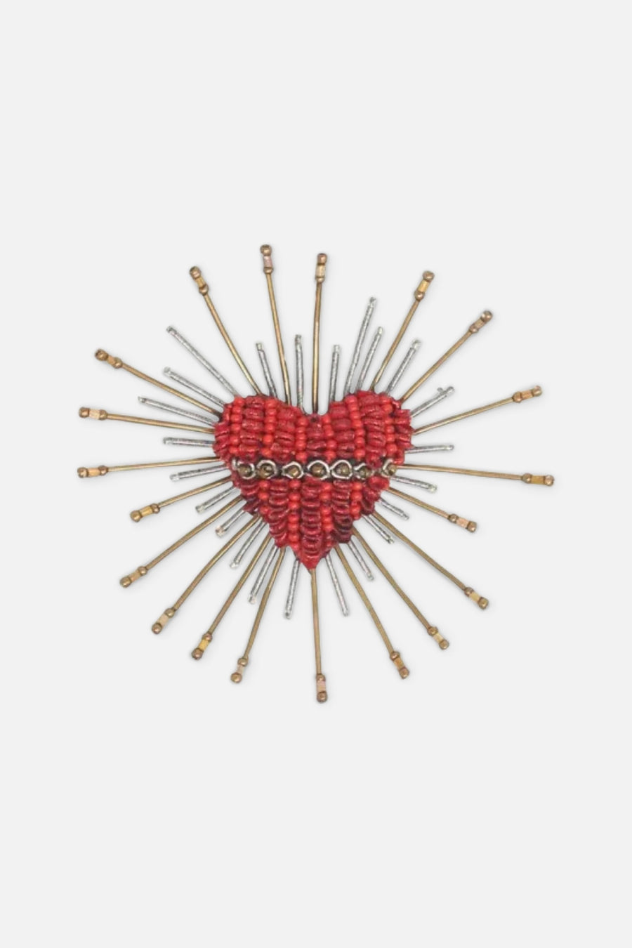 Trovelore Sacred Heart Brooch Pin – front view