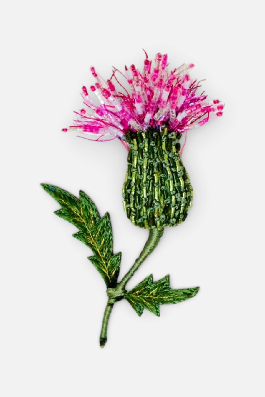 Trovelore Spear Thistle Brooch Pin – front view