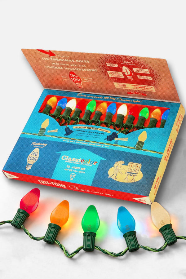 Tru-Tone C7 Vintage-Style Christmas Lights – Classicolor 25-Light