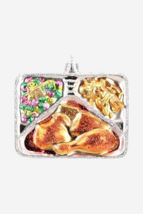 TV Dinner Glass Ornament