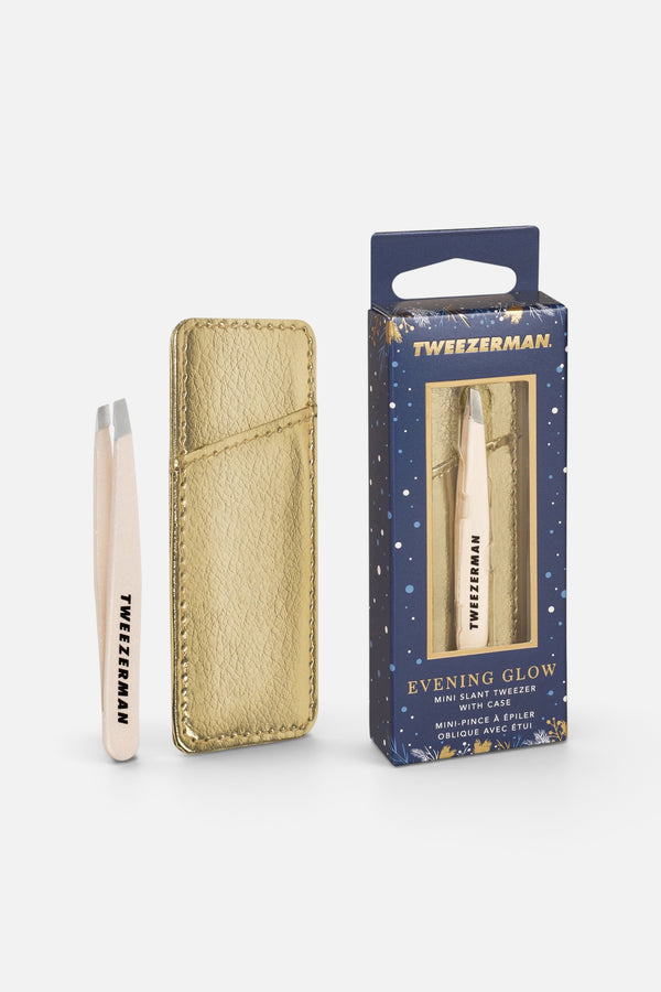 Tweezerman Evening Glow Mini Slant Tweezer with Case
