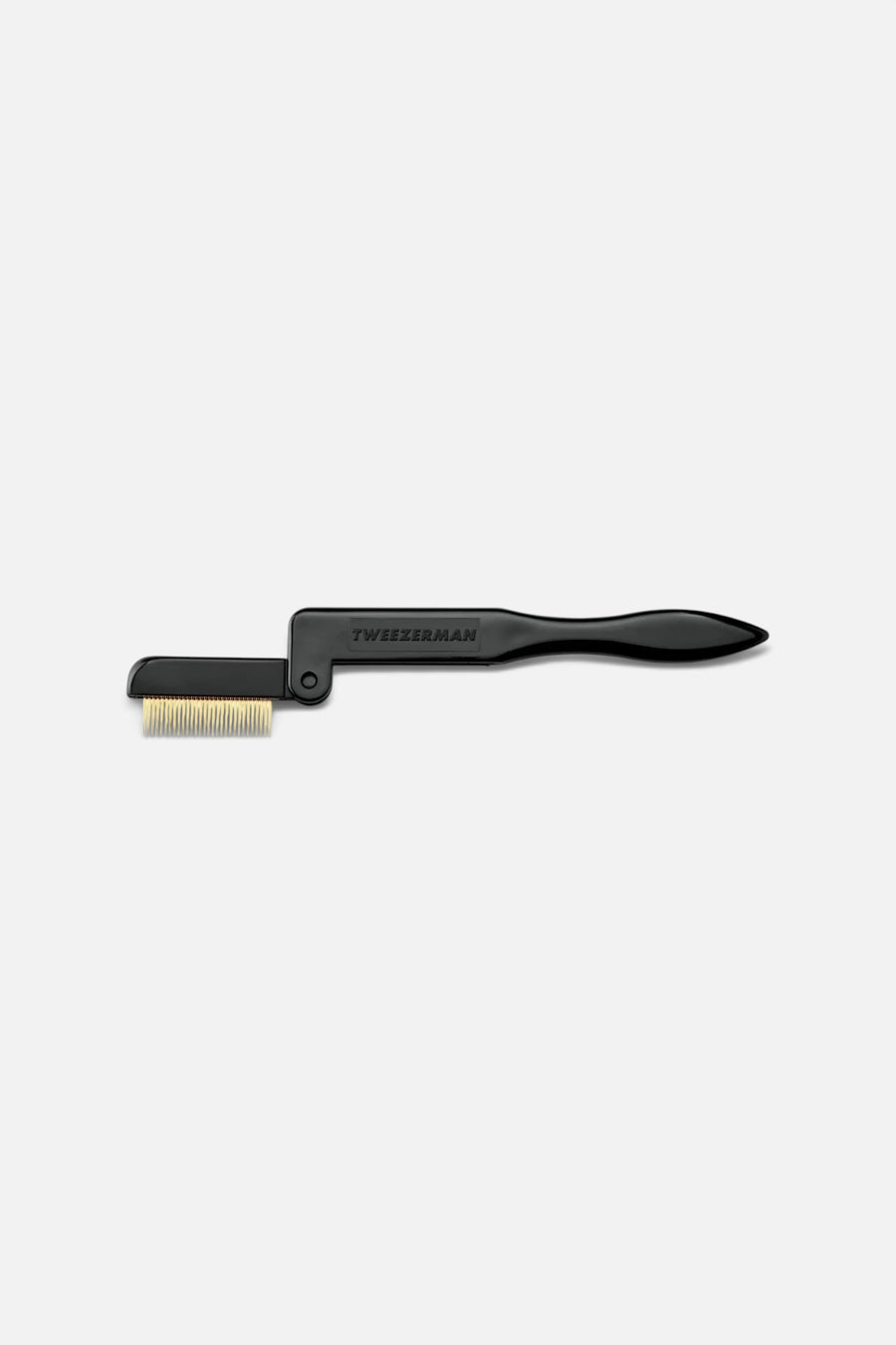 Tweezerman Folding iLashcomb in Black – front view