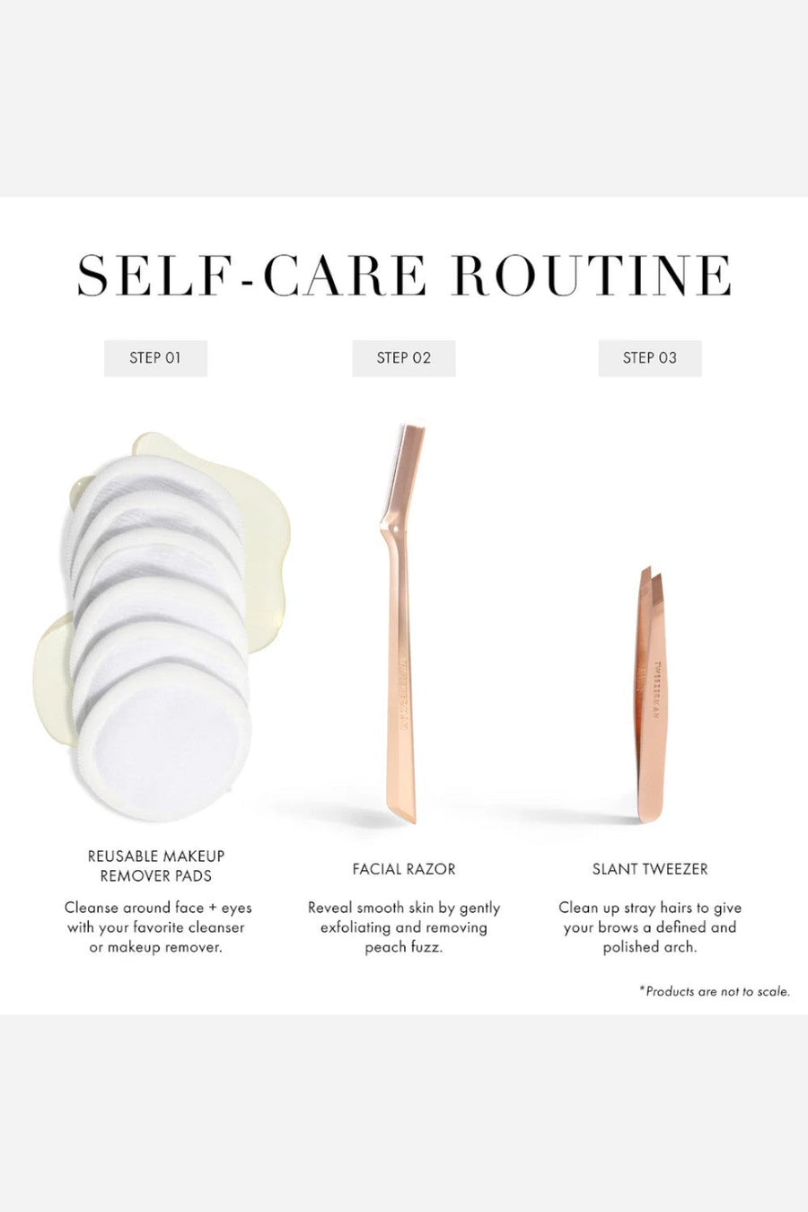 Tweezerman Rose Gold Facial Razor – side view