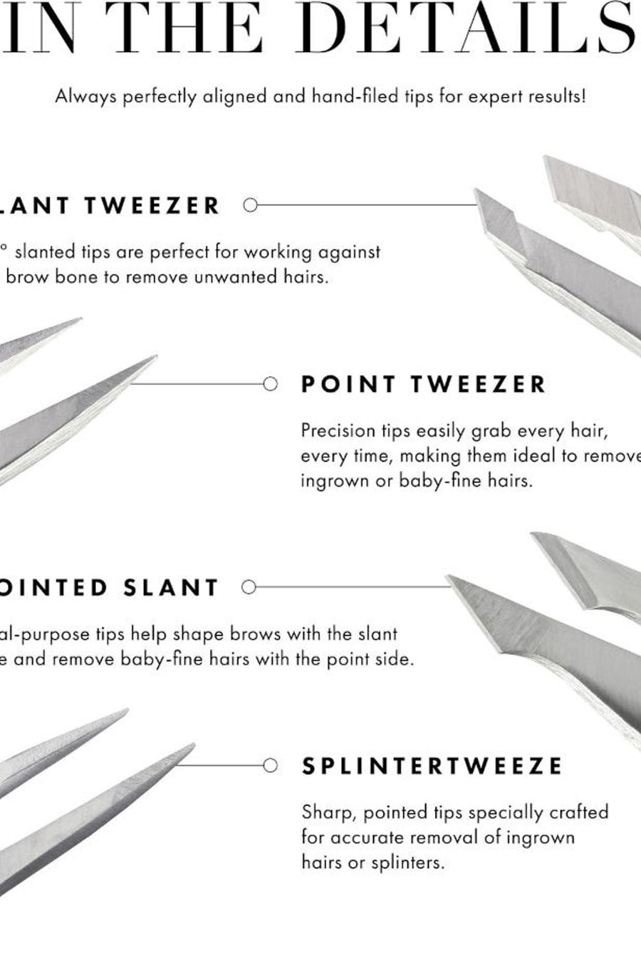 Tweezerman Slant Tweezer Dusted Onyx – detail