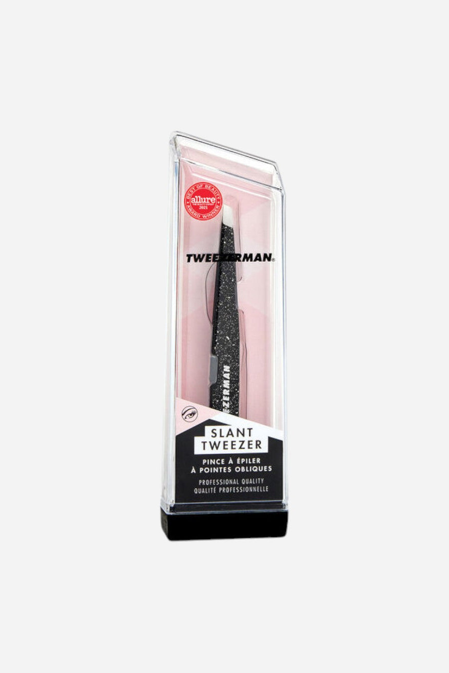 Tweezerman Slant Tweezer Dusted Onyx – front view