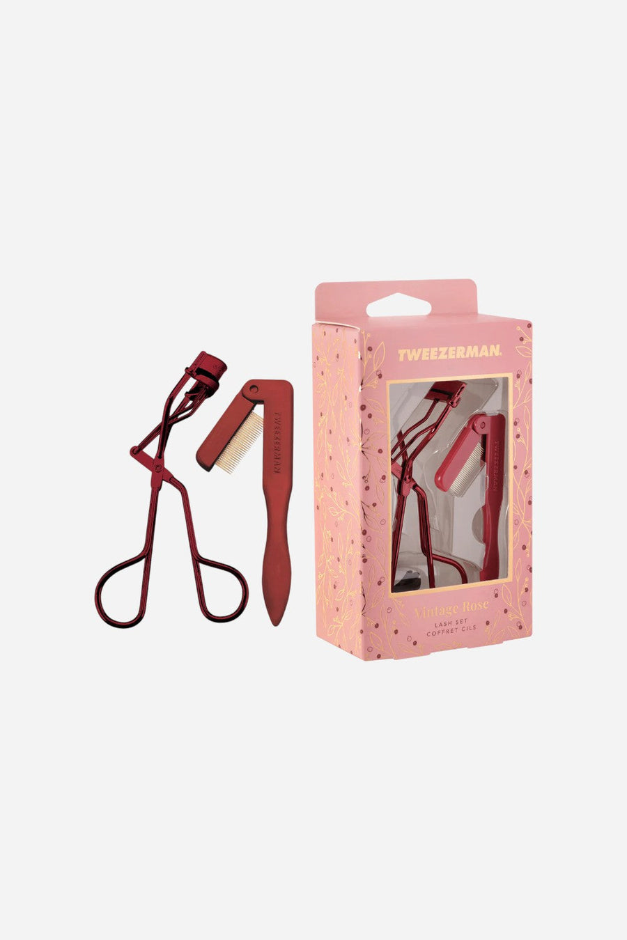 Tweezerman Vintage Rose Lash Gift Set – front view