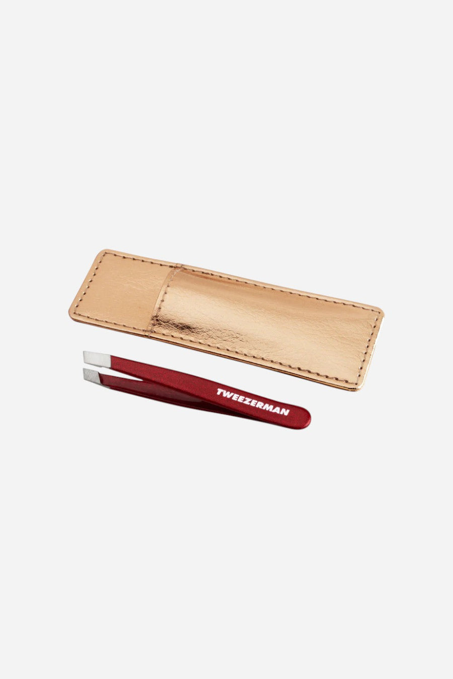 Tweezerman Vintage Rose Mini Slant Tweezer with Case – back view
