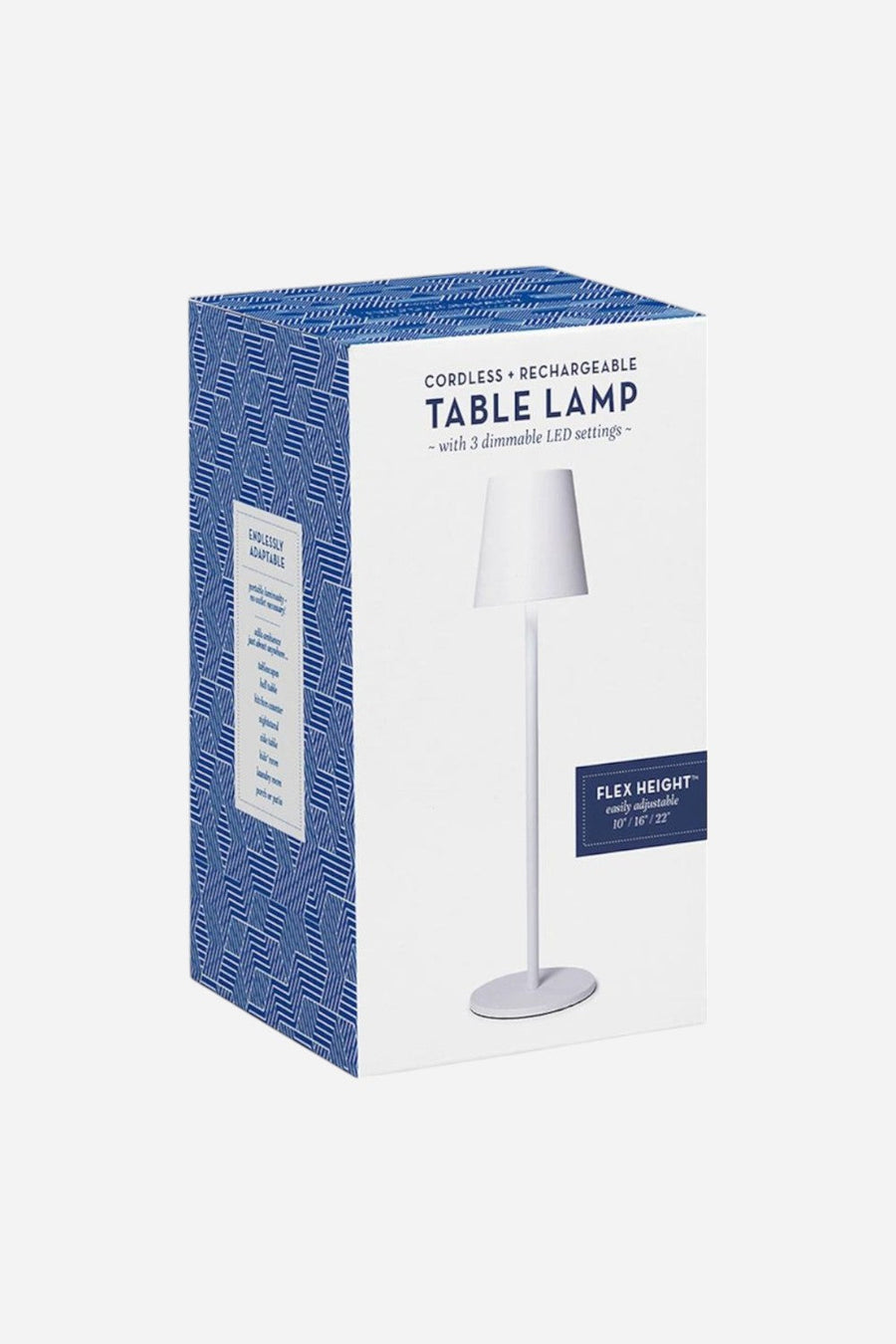 Two's Company Adjustable Led Table Lamp in White – front view