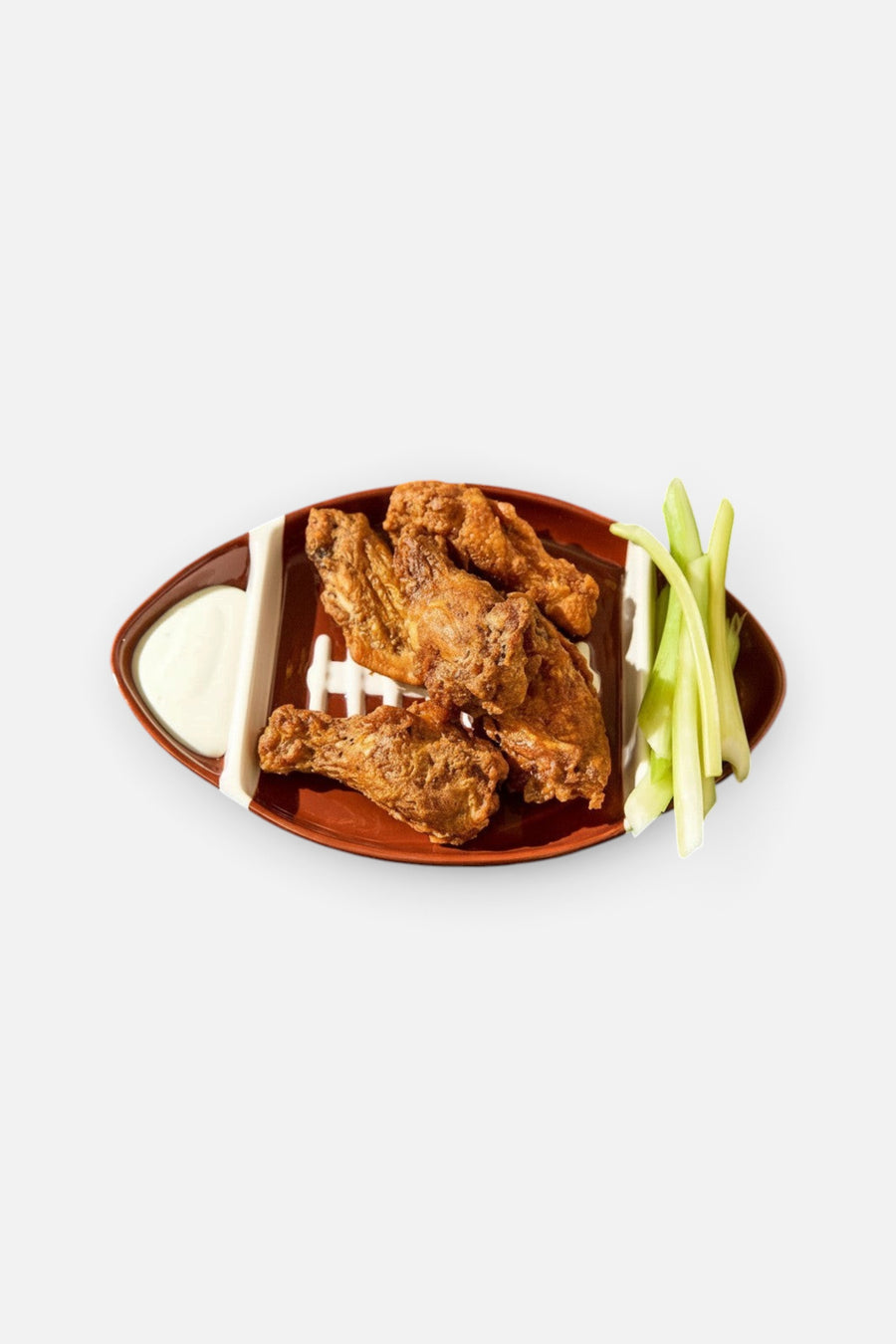 Two's Company Football Sectional Serving Platter – back view