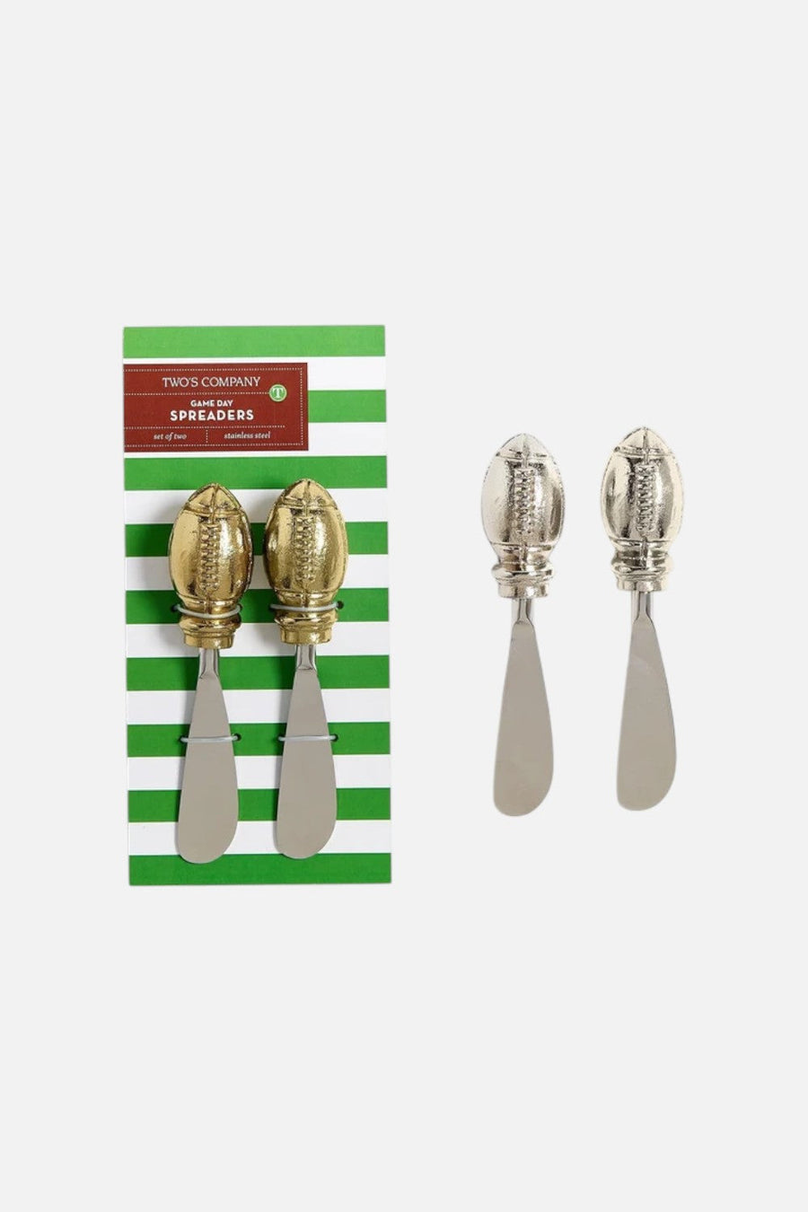 Two's Company Football Spreaders, Set of 2 – side view