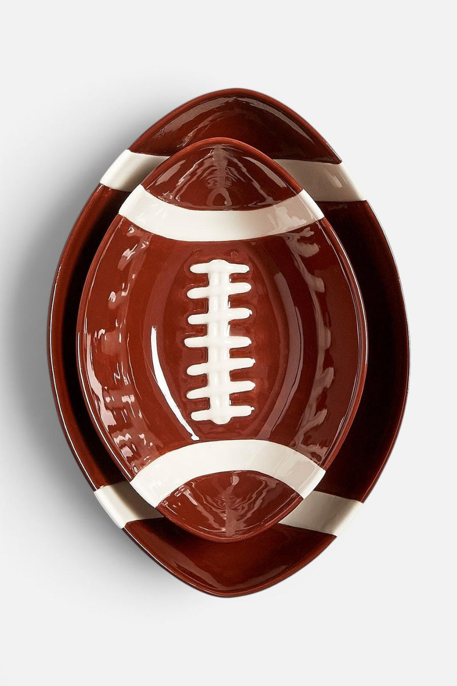 Two's Company Football Tidbit Bowls, Set of 2 – back view