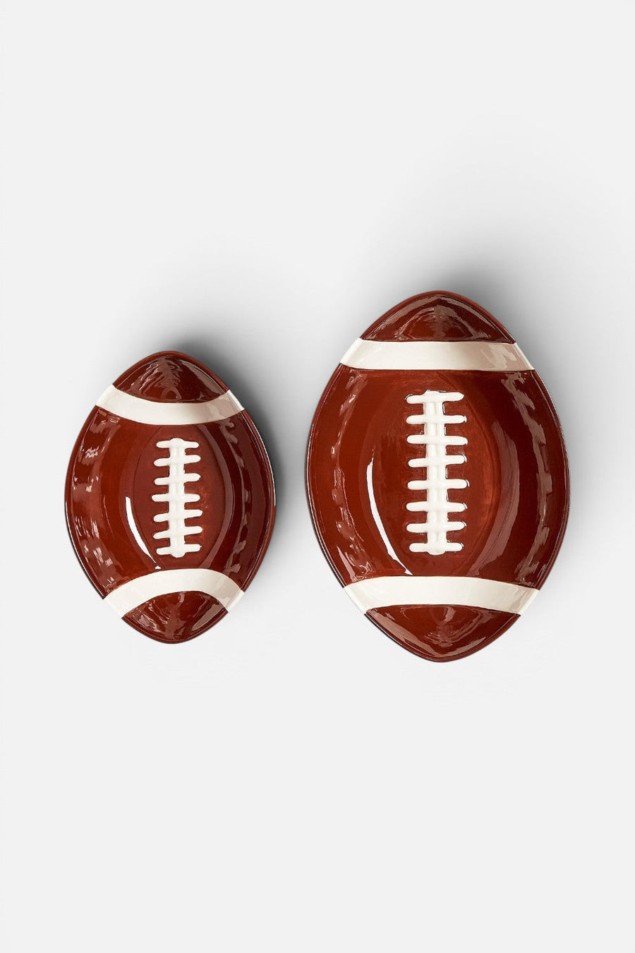 Two's Company Football Tidbit Bowls, Set of 2 – front view