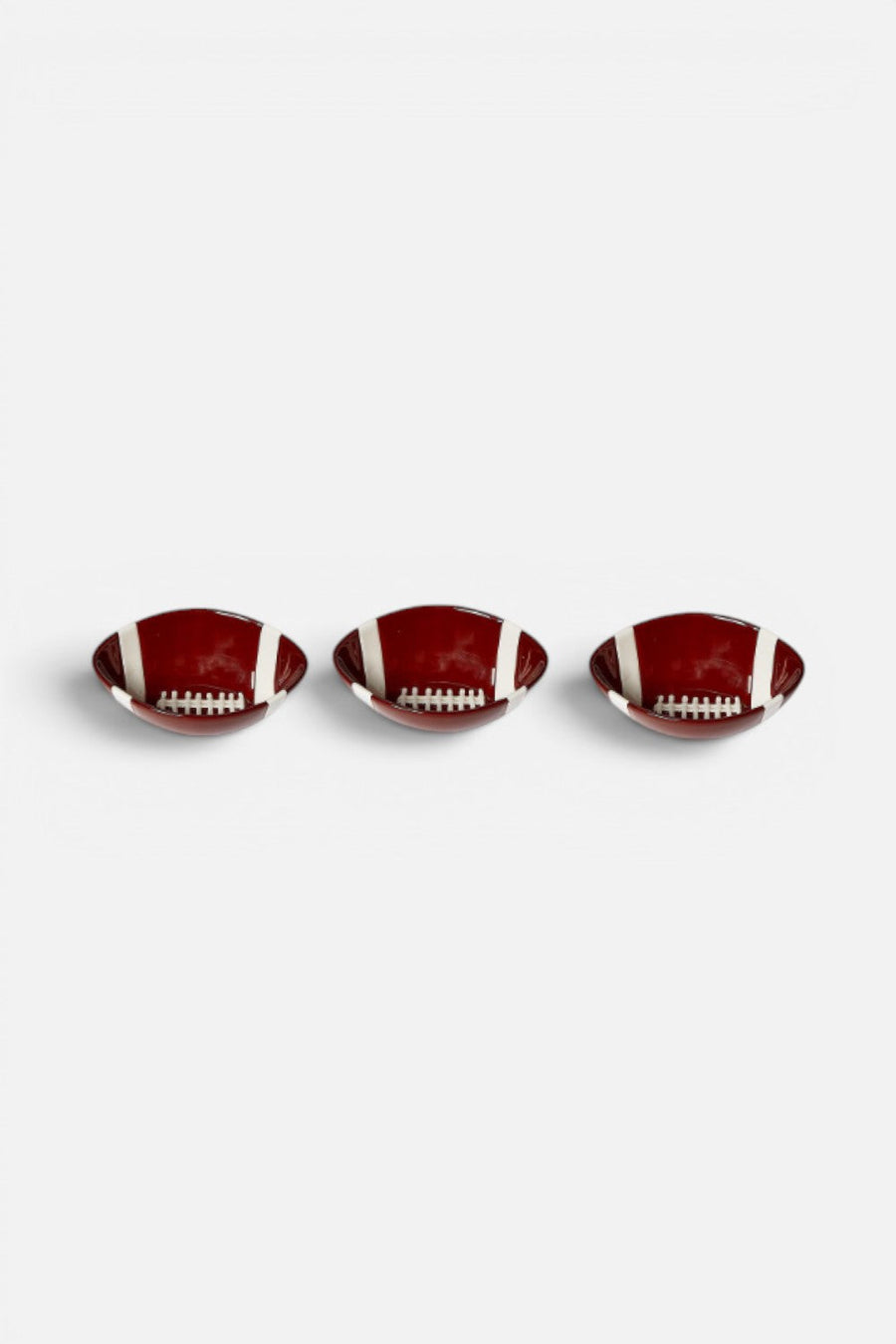Two's Company Football Tidbit Bowls, Set of 3 – detail