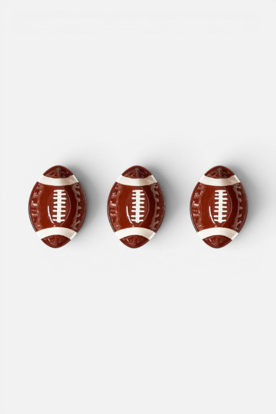 Two's Company Football Tidbit Bowls, Set of 3 – side view