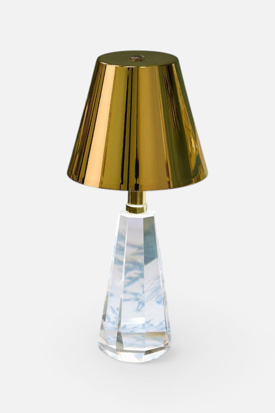 Two's Company Gold Crystal Cordless Lamp – back view