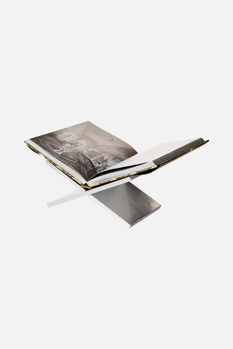 Two's Company Libreria Silver Leaf Book Stand – detail