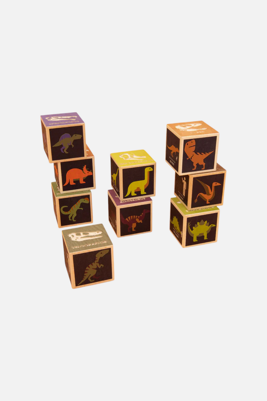 Uncle Goose Dinosaur Blocks – back view