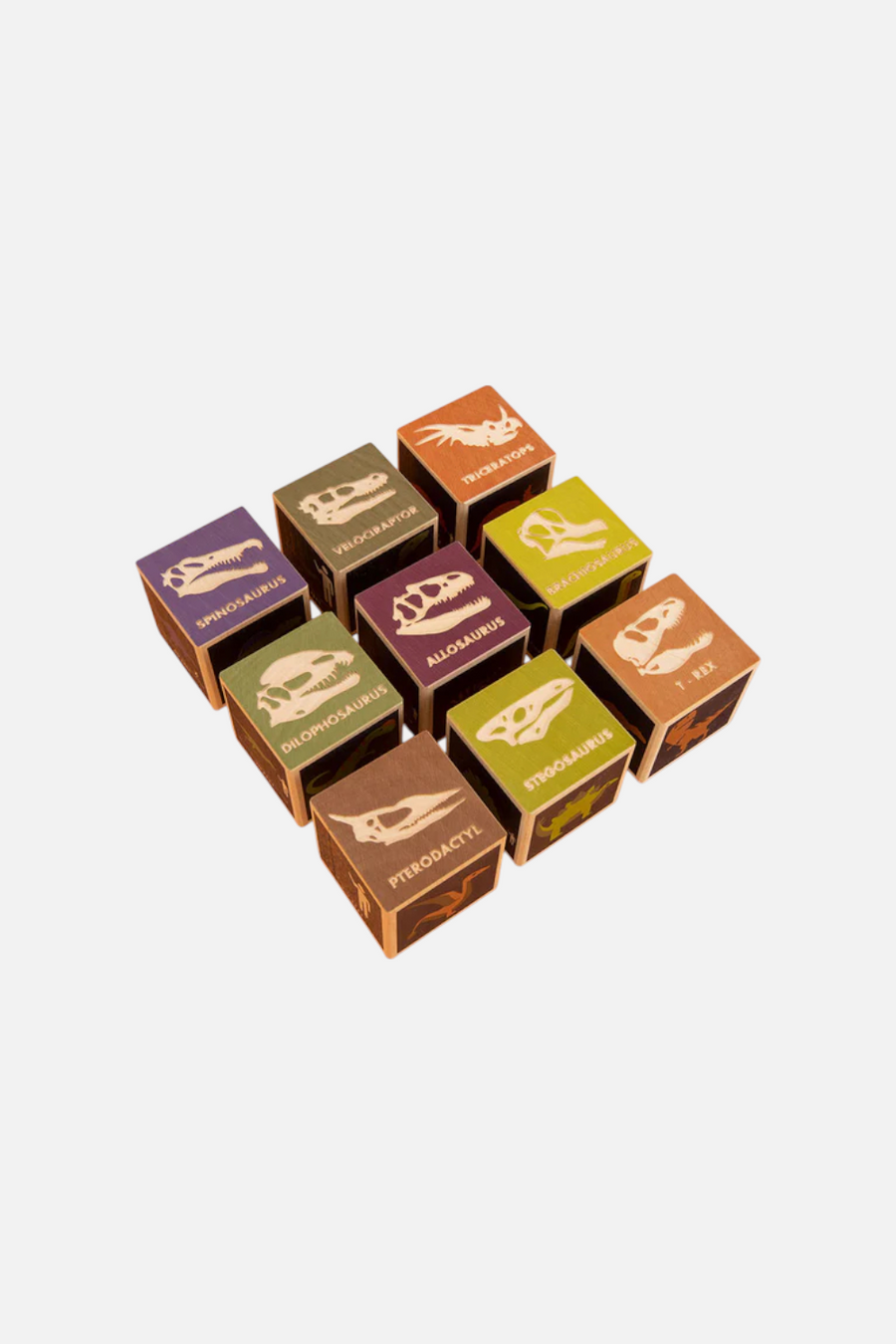 Uncle Goose Dinosaur Blocks – side view