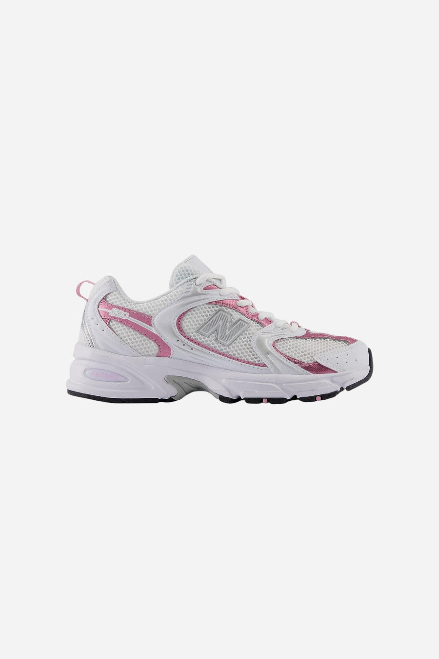Unisex New Balance 530 in White Pink Sugar – front view