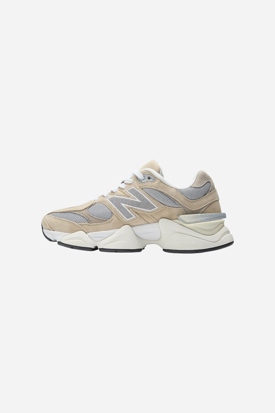 Unisex New Balance 9060 in Beige & Grey – back view