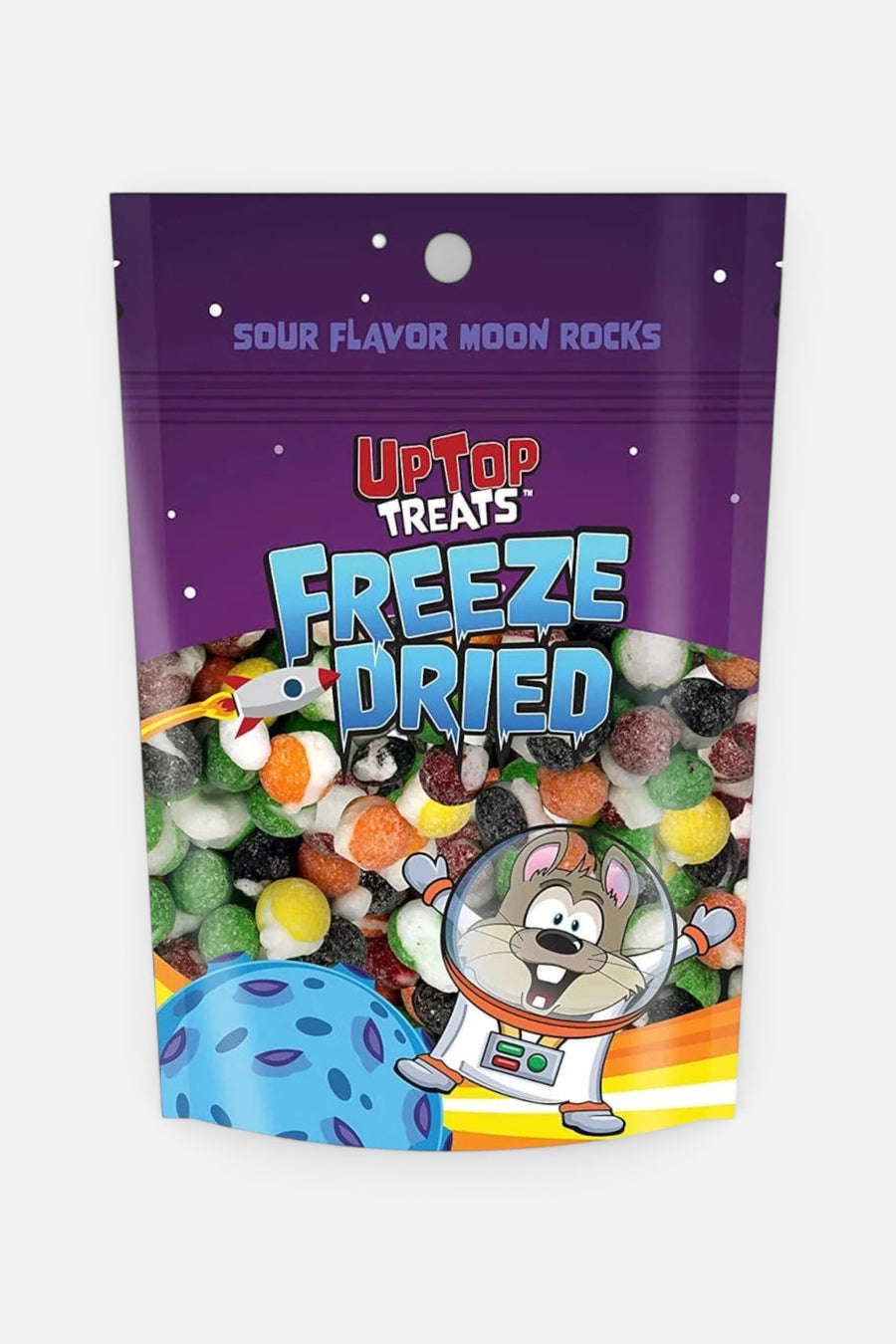 Uptop Treats Sour Moon Rocks Freeze Dried Candy – front view