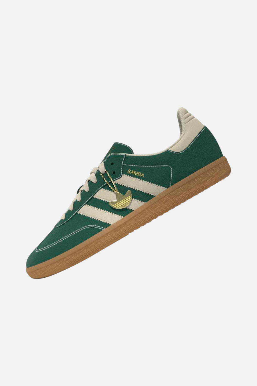 Adidas Men's Samba OG Sneaker in Collegiate Green / Warm Vanilla / Gum