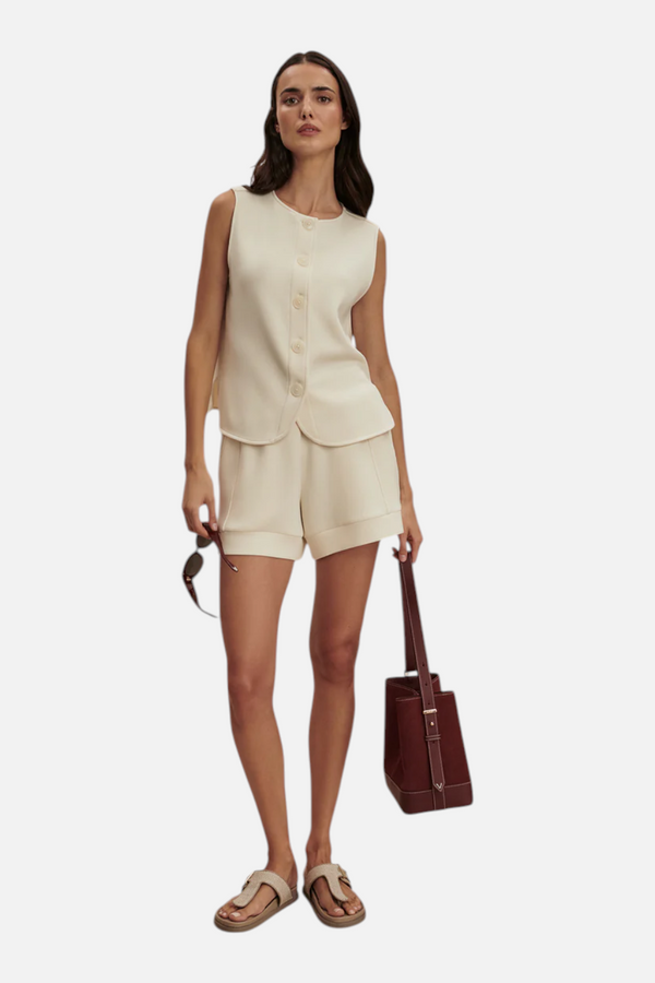 Varley Atrium High-Rise Shorts in Pristine