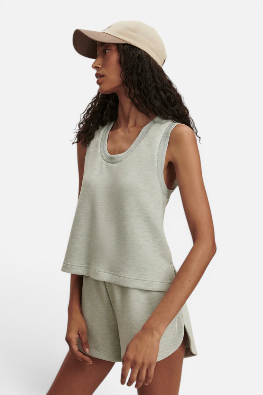 Varley Cambrie Scoop Neck Tank Mint Green – back view